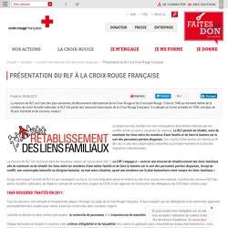 Présentation du RLF à la Croix-Rouge française