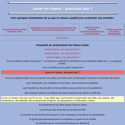 présentation jeu en classe