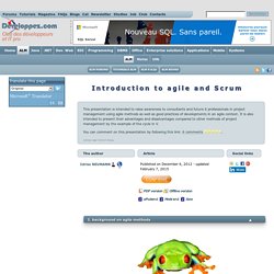 Présentation des méthodes agiles et Scrum