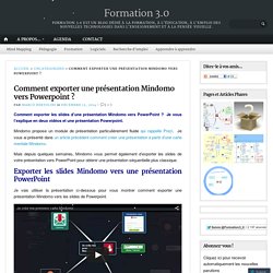Comment exporter une présentation Mindomo vers Powerpoint ?