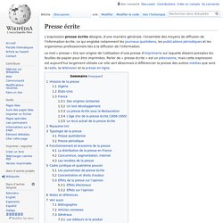 Presse écrite