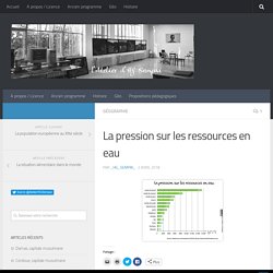 La pression sur les ressources en eau