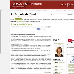 Preuve de la qualité d'auteur