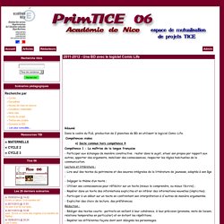 Primtice 06 - 2011-2012 - Une BD avec le logiciel Comic Life