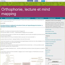 Principaux facteurs expliquant la réussite et l'échec de l'apprentissage de la lecture - L. Sprenger-Charolles (ANAE 116)