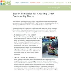 Eleven Principles for Creating Great Community Places