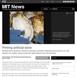Printing artificial bone