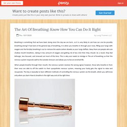 The Art Of Breathing: Know How You Can Do It Right