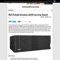 NEXT-ProAudio Introduces LA212X Line Array Element