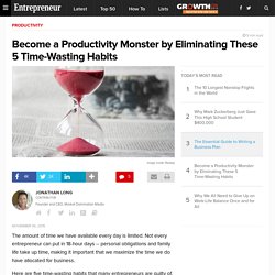 Become a Productivity Monster by Eliminating These 5 Time-Wasting Habits