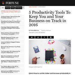 5 Productivity Tools For Entrepreneurs in 2016