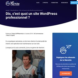 Obtenez un site WordPress professionnel grâce à cette liste d'ingrédients
