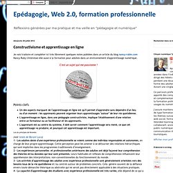 Constructivisme et apprentissage en ligne