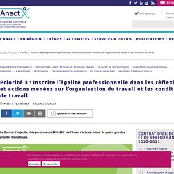 Priorité 3 : Inscrire l’égalité professionnelle dans les réflexions et actions menées sur l’organisation du travail et les conditions de travail