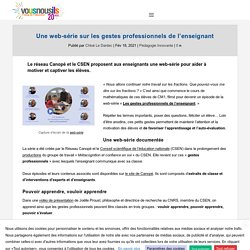Une web-série sur les gestes professionnels de l'enseignant
