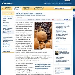 What Are the Dead Sea Scrolls? - Professor Lawrence Schiffman discusses the Qumran Scrolls - Jewish History