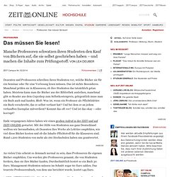 Professoren: Das müssen Sie lesen!