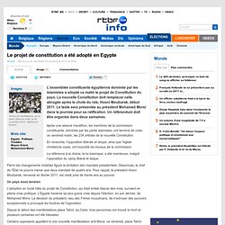 Le projet de constitution a été adopté en Egypte