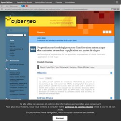 Propositions méthodologiques pour l’amélioration automatique des contrastes de couleur - application aux cartes de risque