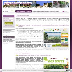 Le prix des terres