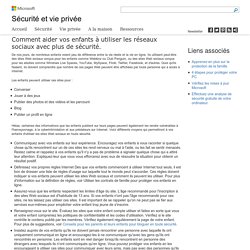 Protéger les enfants en ligne – Protection Microsoft
