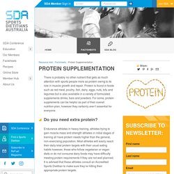 Protein Supplementation