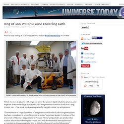 Earth has Ring Of Anti-Protons