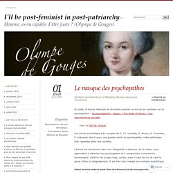 I'll be post-feminist in post-patriarchy