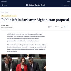 Public left in dark over Afghanistan proposal