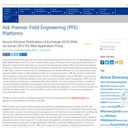 Secure Extranet Publication of Exchange 2010 OWA via Server 2012 R2 Web Application Proxy