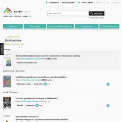 Publications de Ève Gardien sur Cairn.info