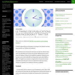 Le timing des publications sur Facebook et Twitter