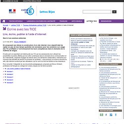 Lire, écrire, publier à l'aide d'internet