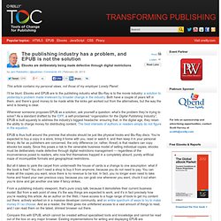 The publishing industry has a problem, and EPUB is not the solution