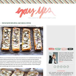 Puffed Pastry with Apples, Goat Cheese & Pepitas