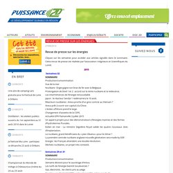 Revue de presse sur les énergies