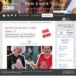 Qu'est-ce qu'une « fake news » ?