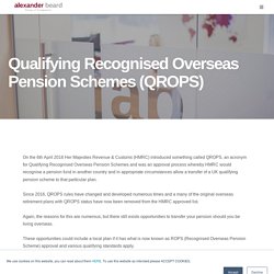 Qrops in USA - Qualifying Recognised Overseas Pension Scheme USA