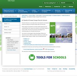 Air Quality & Climate Change Tools for Schools - Halton Region