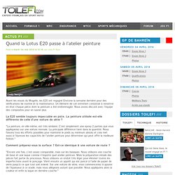 Quand la Lotus E20 passe à l’atelier peinture