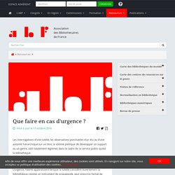 Que faire en cas d'urgence ?