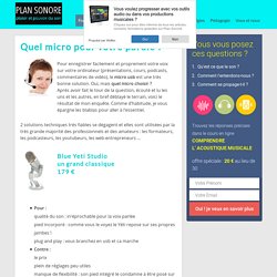 Quel micro pour votre parole ?