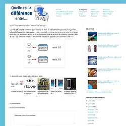 Quelle est la différence entre le web 1.0 et le web 2.0 ?