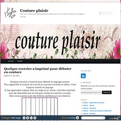 Quelque exercice a imprimé pour débuter en couture - de fil en aiguille