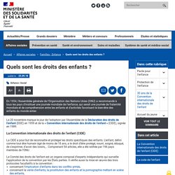 Quels sont les droits des enfants ?