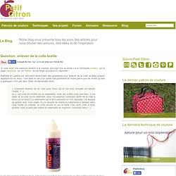 Question: enlever de la colle textile