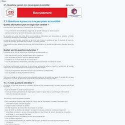 2.1- Questions à poser ou à ne pas poser au candidat - Recruter - Marque blanche