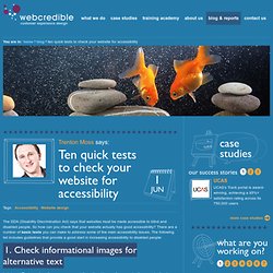 Ten quick tests to check your website for accessibility