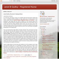 Janet Quilloy, Devoted to Helping Others