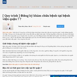 [ Quy trình ] Đăng ký khám chữa bệnh tại bệnh viện quận 7 ?